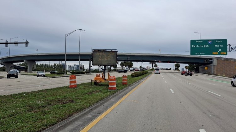 Pre construction roadway at I 95