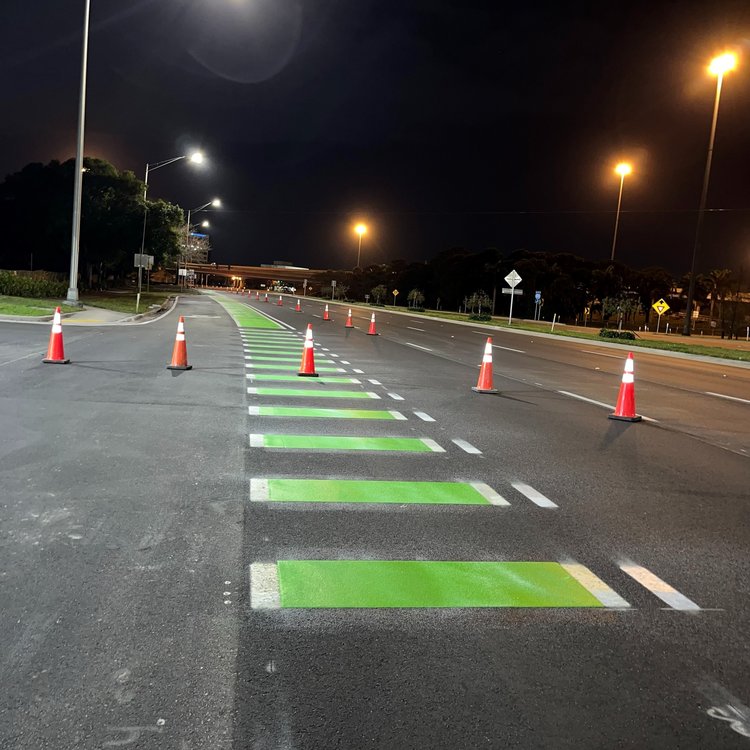 Green Bike Lanes   April 2025