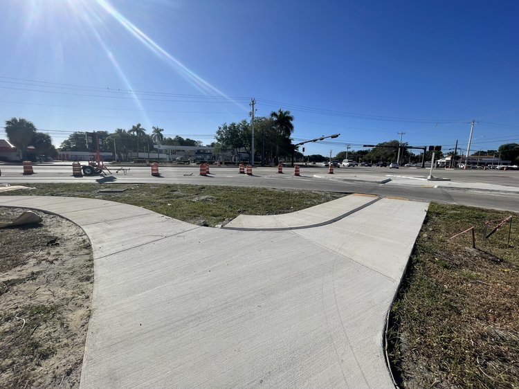 Shared used path sidewalk installation  March 2025 