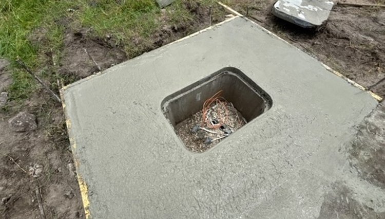 Installation of Concrete Pad   July 2024