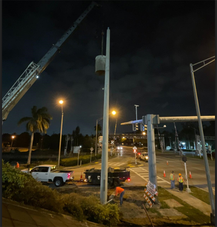 CCTV pole installation   April 2024