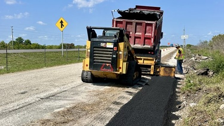 Misc. Roadway Paving for Guardrail   April 2025