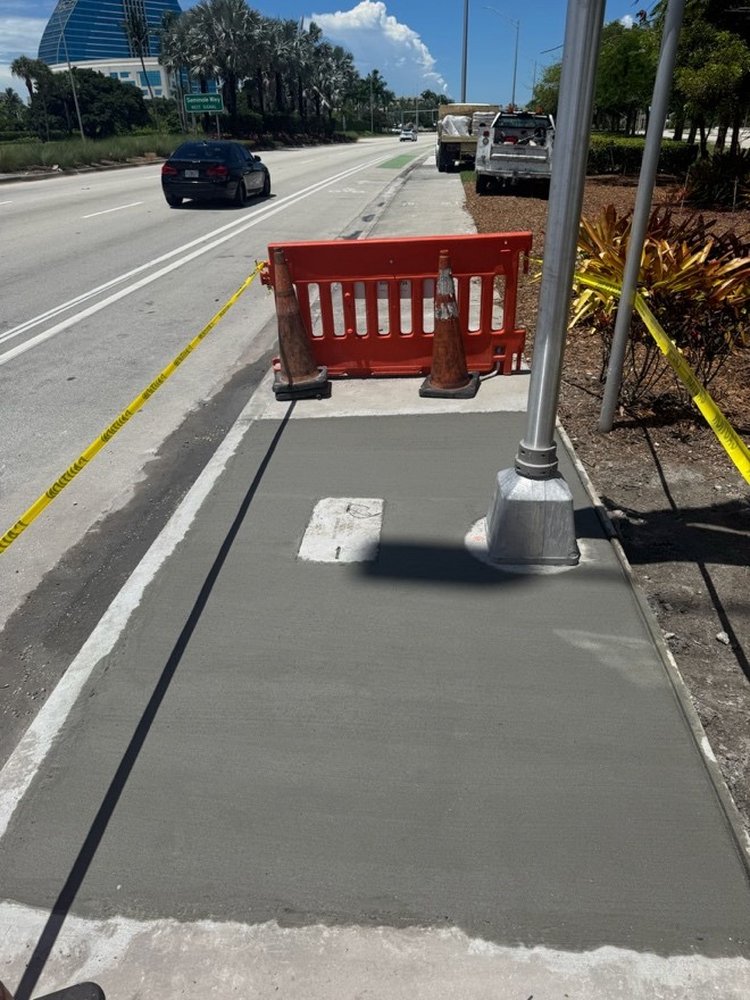 Sidewalk repair and new pull box   July 2025