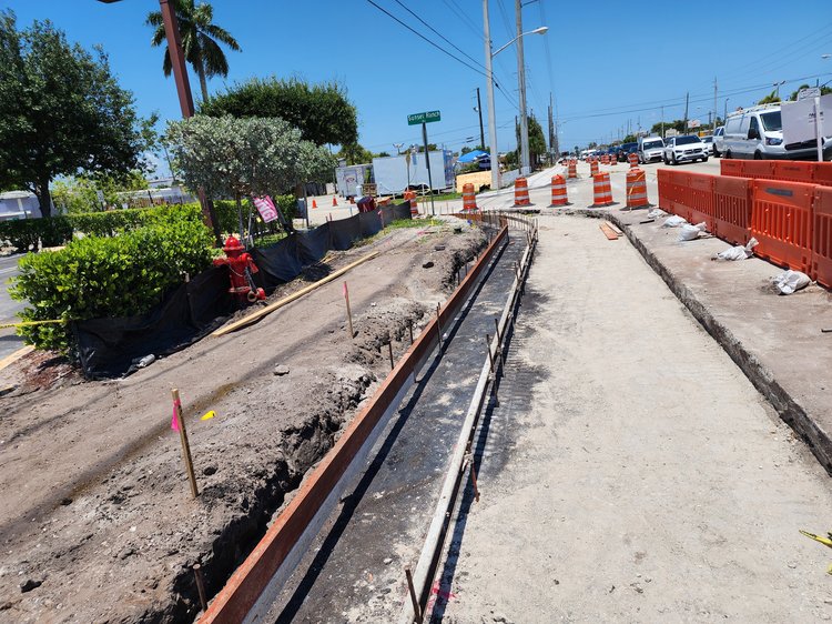 Widening Continuing Along Military Trail   May 2024