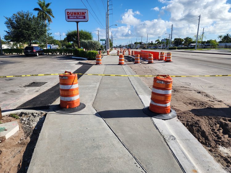 Sidewalk and Driveway Replacement Along the West Side of Military Trail North of Forest Hill Blvd   June 2024