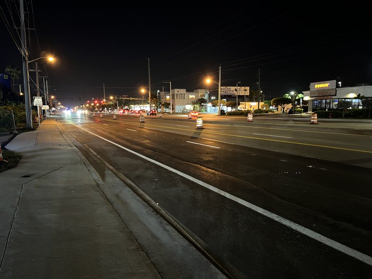 The Northbound Right Turn Lane on Military Trail at Forest Hill Blvd. was Opened to Traffic.   April 2025