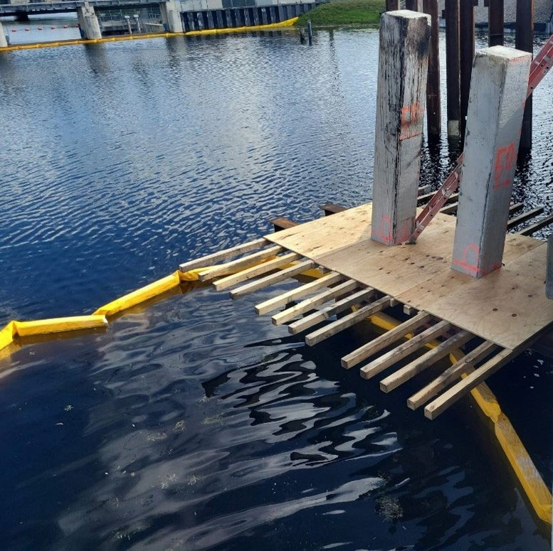 Intermediate Bent 2 Pile formwork   WB Indi antown Rd. at C 18 Canal   February 2024