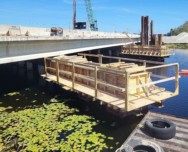 Formwork for pile cap ? EB Indiantow n Rd. at C 18 Canal   March 2024