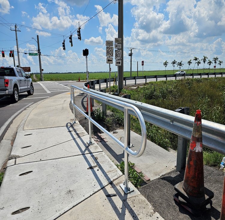 SR 80 at 715 Repaired Handrail   April 2025