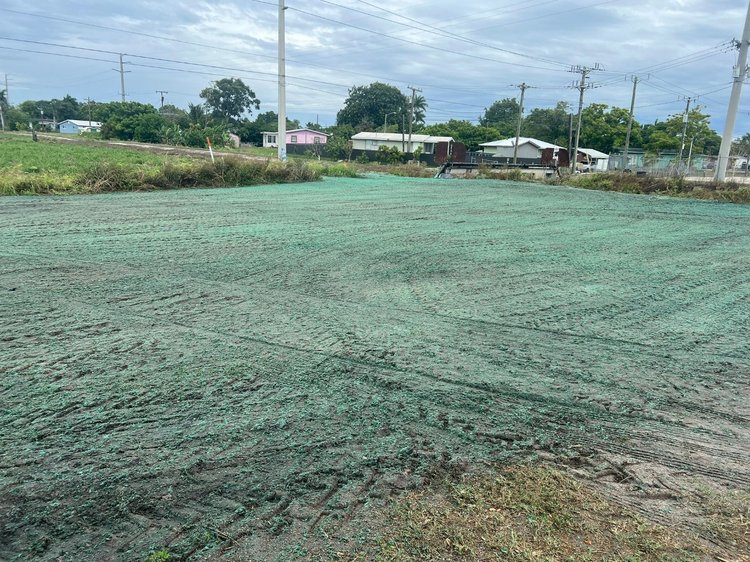 EB SR 80   Hydro seeding at the staging area   May 2025