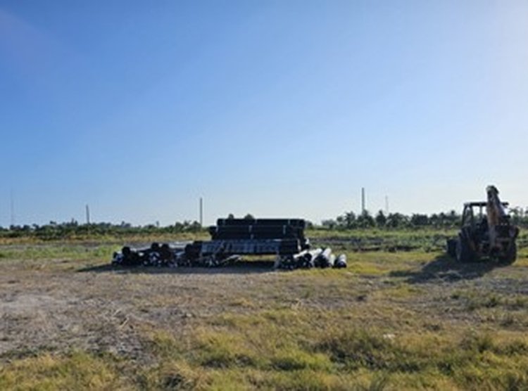 Delivery of Equipment an Materials to Staging Area   May 2024