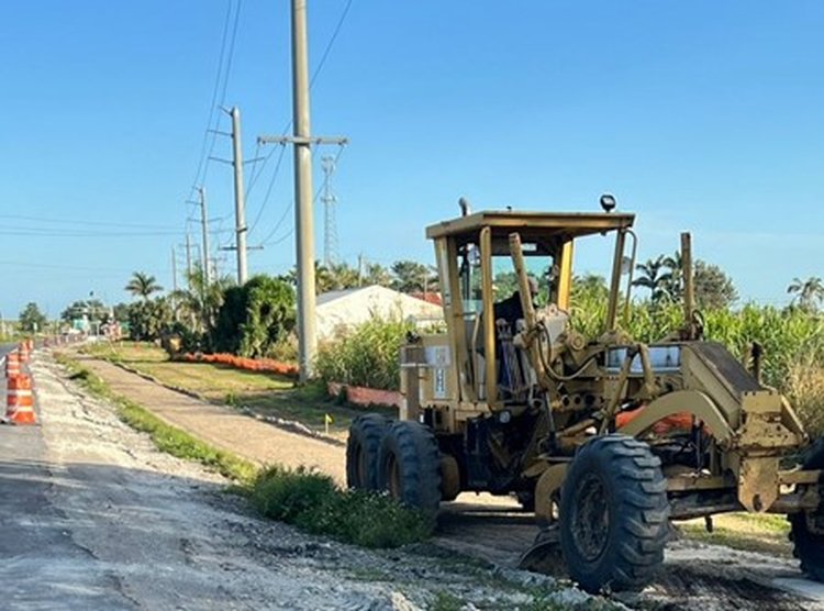 SR 729 NB  Sidewalk reconstruction, grading base material   January 2025