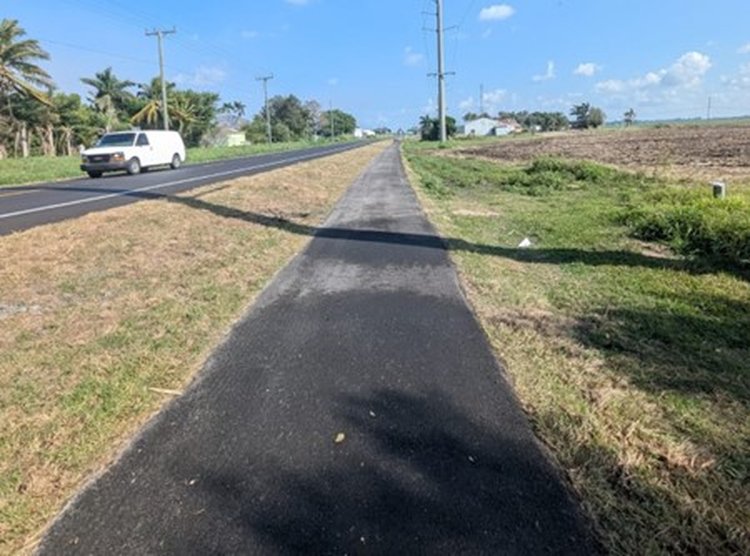 SR 729 NB Completed Reconstruction of Asphalt Sidewalk and Sodded Slopes   March 2025