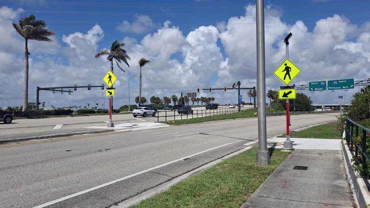 New Rapid Flashing Beacons – Okeechobee Blvd off ramp to I 95 North   July 2025