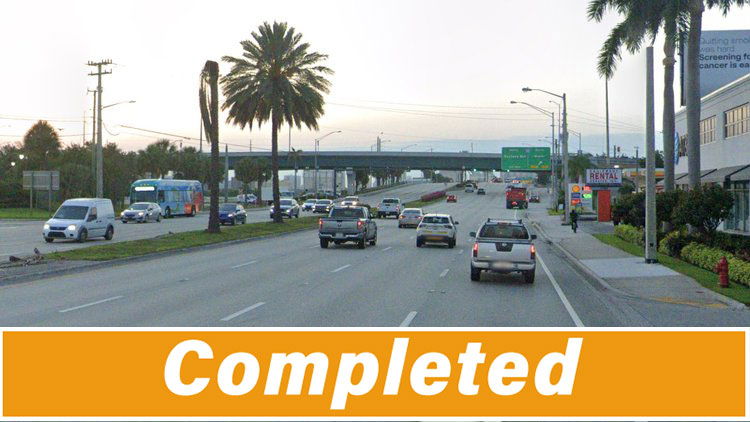 Eastbound Okeechobee Boulevard Pre Construction