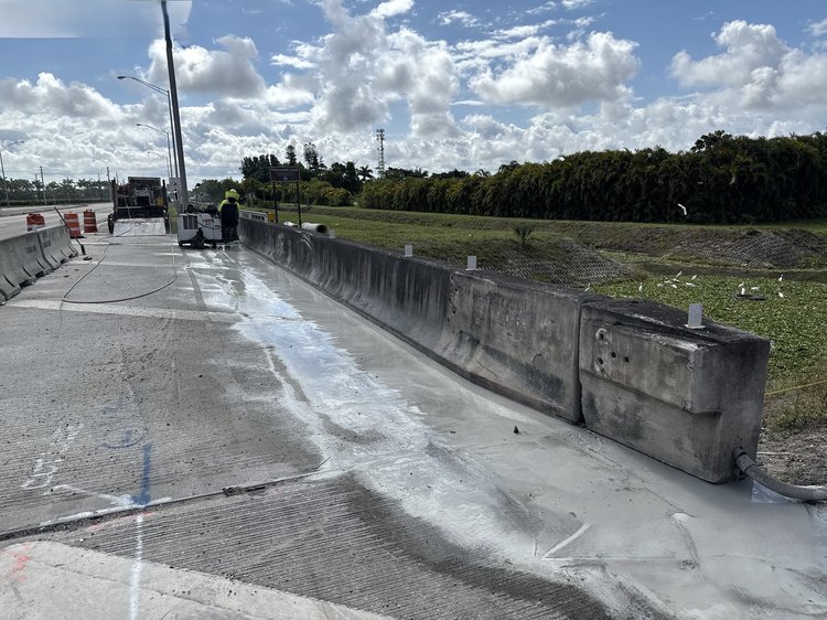 New sidewalk foundation at the E 1 Canal   May 2025
