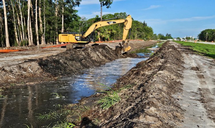 Subsoil excavation under wet conditions, July 2024