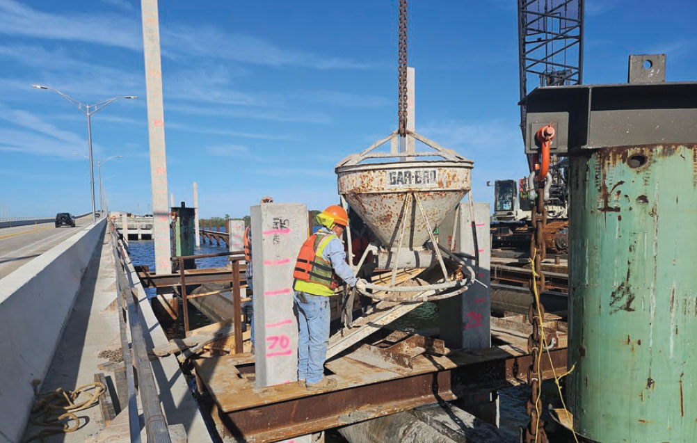 Backfilling of casings with sand, Mar. 2024