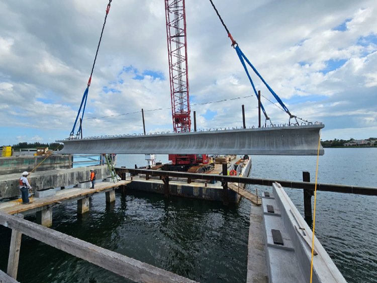 Setting beams span 56, July 2024