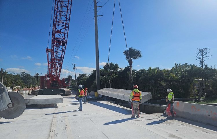 Phase 2 demolition deck span 63, Jan. 2025