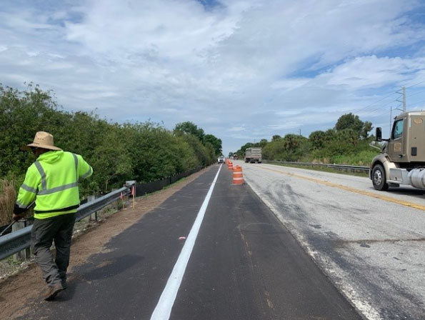 Northbound SR 710 Warfield Blvd. shoulder paving, Mar. 2024