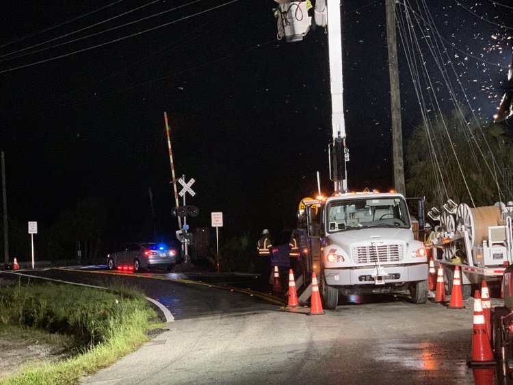 FPL Installation of new pole and cables, June 2024