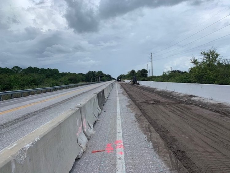 Left roadway widening area subgrade, Oct. 2024