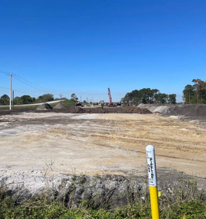 Subsoil excavation and backfill  westbound Oslo approaching I 95 looking west, Feb. 2024