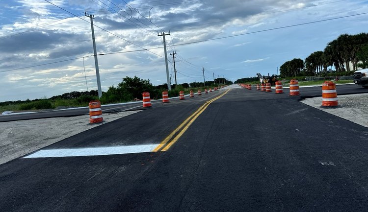 First lift of asphalt at 66th Ave and Oslo Road, September. 2024