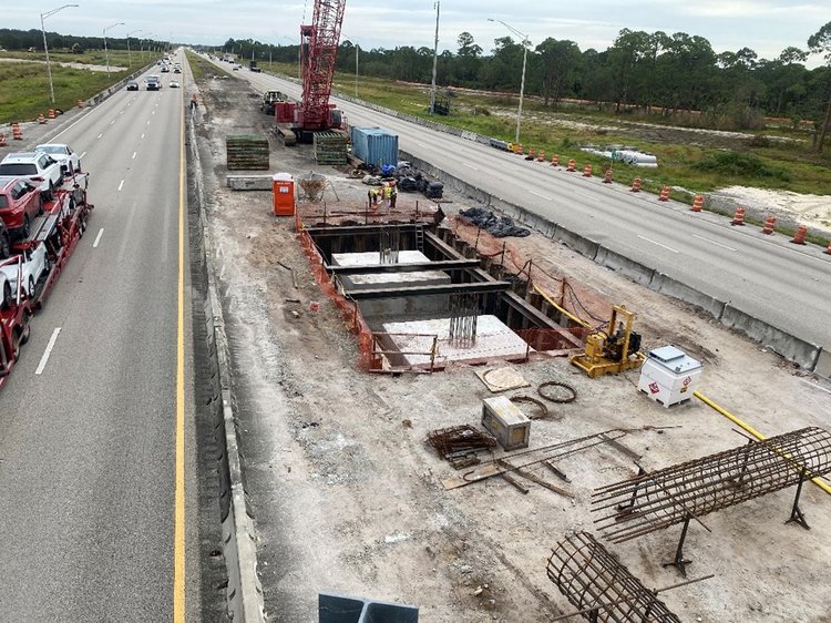 Pier 2 Footing (mass concrete)  I 95 northbound, Nov. 2024