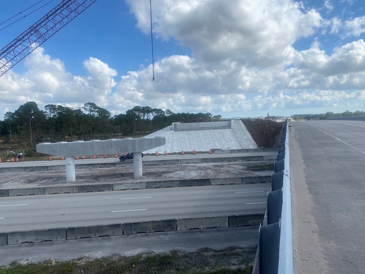 Slope Pavement concrete placement, Jan. 2025