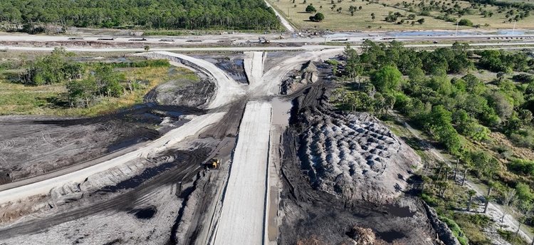 Base and subgrade for I 95 interchange ramps, April 2025