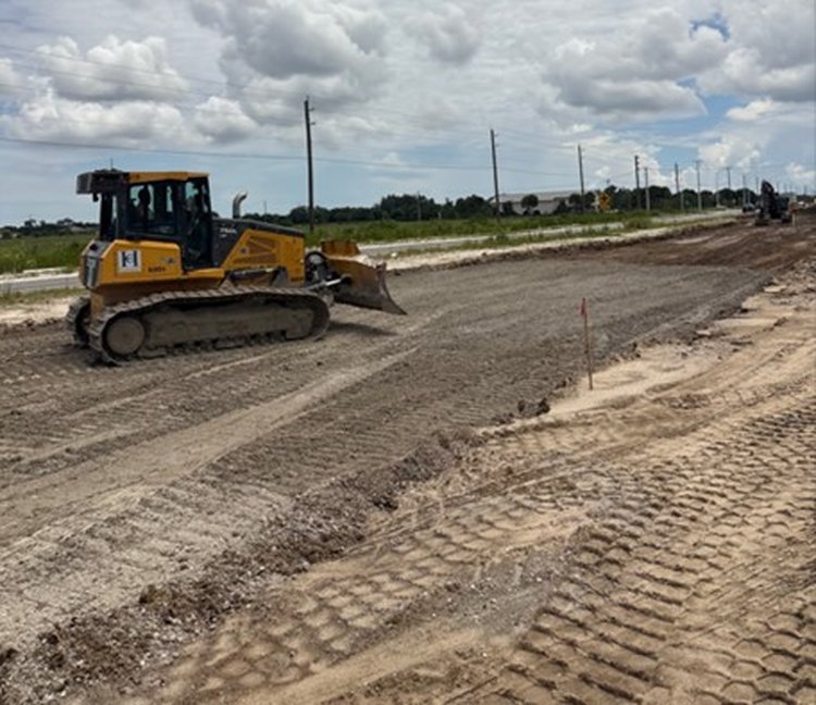 Subgrade operation, eastbound CR 606 Oslo Road, Aug. 2025