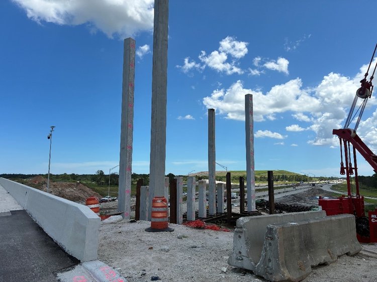 End Bent Piles, eastbound CR 606 Oslo Road over I 95, Aug. 2925
