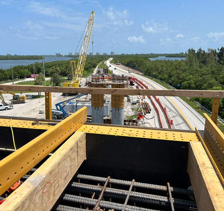 Eastside substructure for Piers 24 columns, Sept. 2023