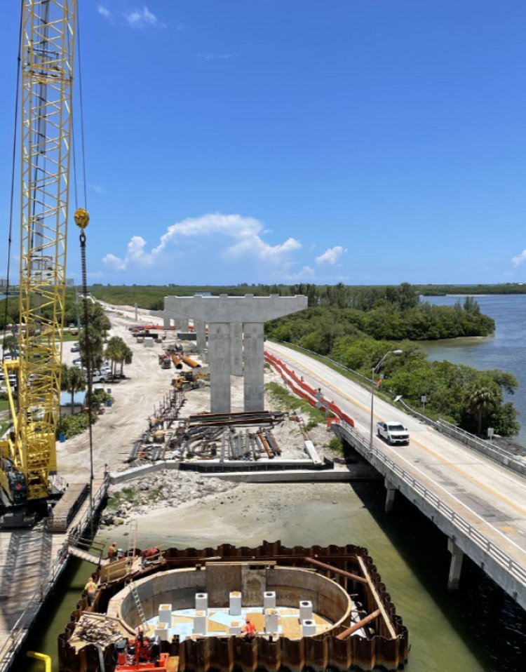 Main Bridge Pier 20 looking east, July 2024