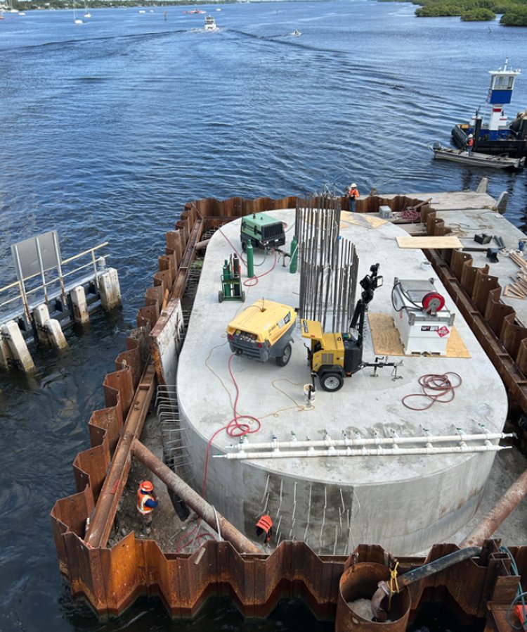 Main Bridge Pier 18 footing, July 2024