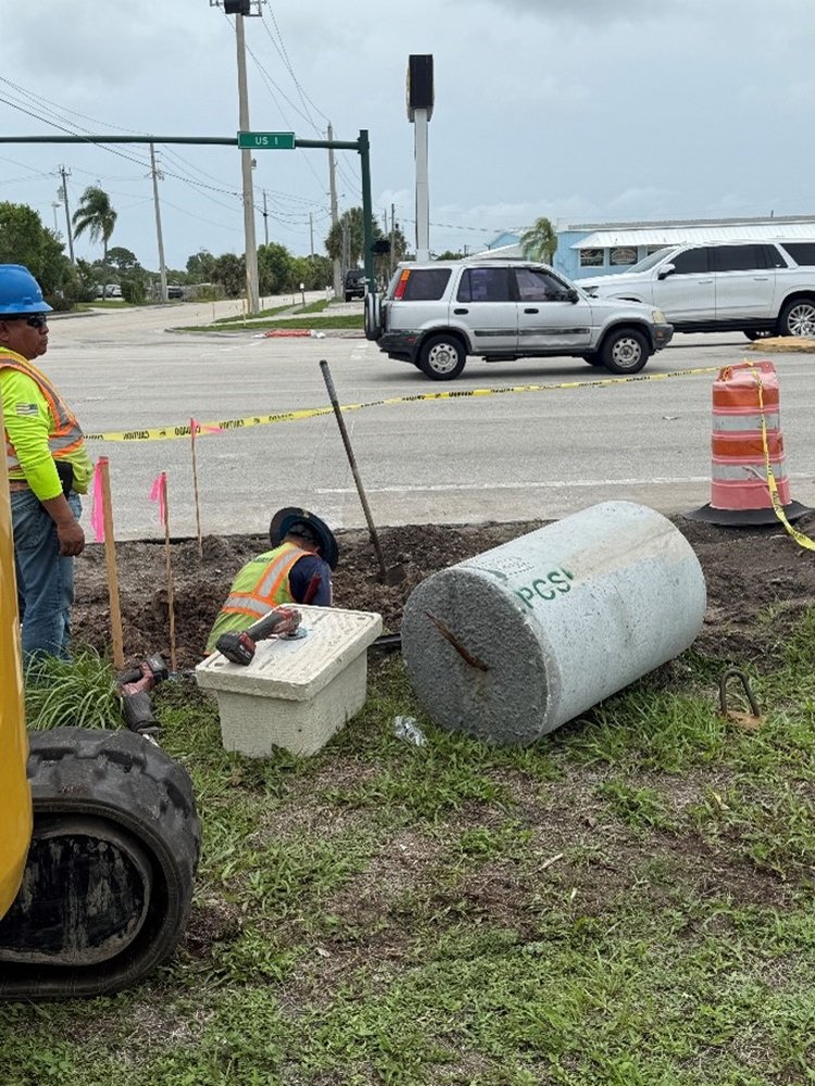 Installation of Ped pole foundation, June 2025