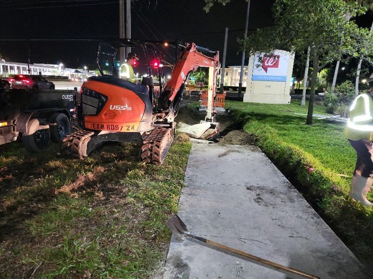 Removal of Existing Concrete, July 2025