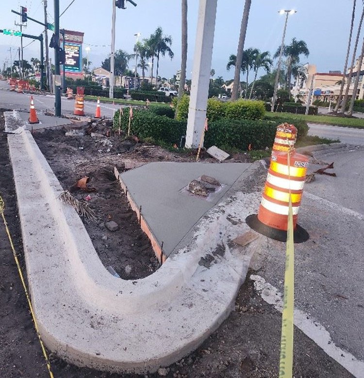 New curb installation, Aug. 2025